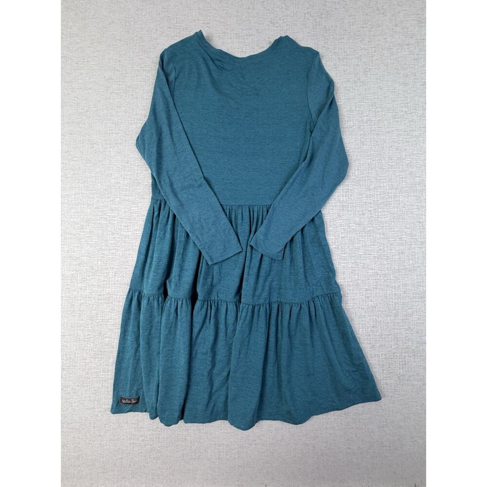 Matilda Jane Women’s S Teal Modal Tiered V-Neck Long Sleeve Dress NWT - Picture 3 of 10